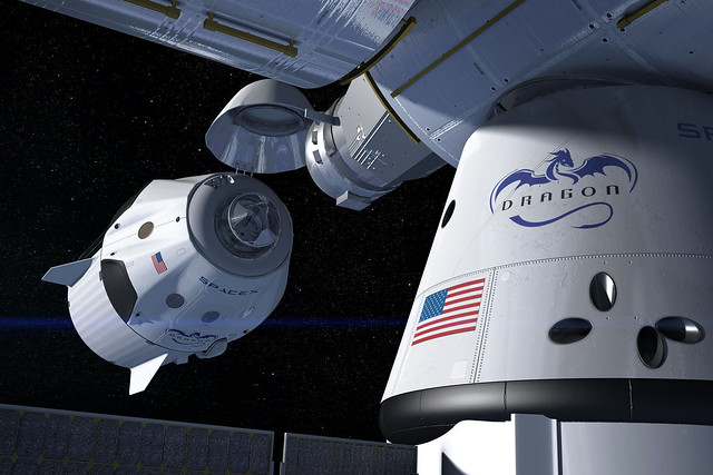 An image of NASA, , NASA to work with SpaceX and Blue Origin