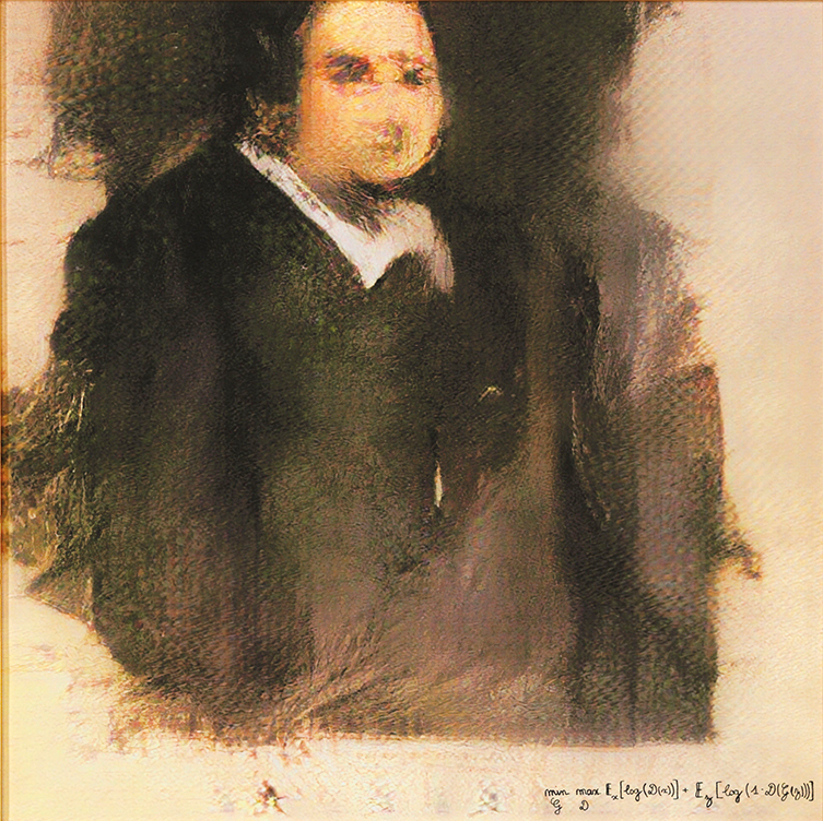 A portrait of Edmond de Belamy, the first AI created artwork to sell at auction