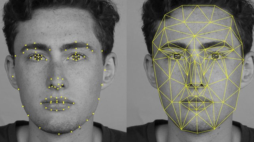 An image of face recognition software, AI, How does face recognition software work?