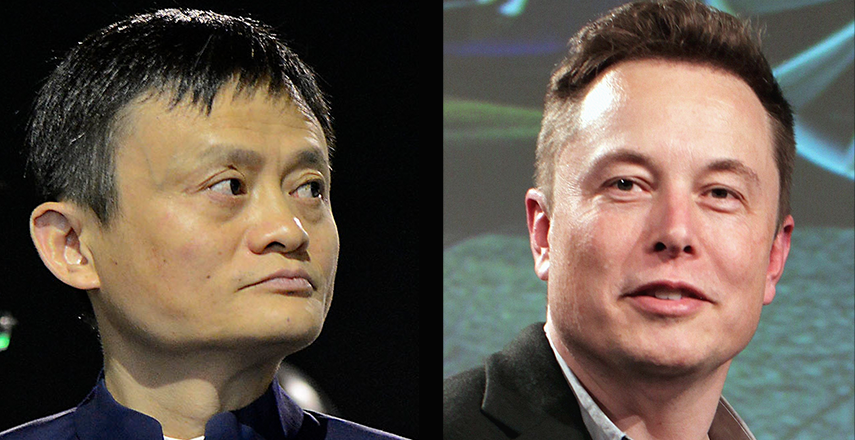 An image of AI, AI, Elon Musk and Jack Ma met at the World AI Conference and didn't quite see eye to eye