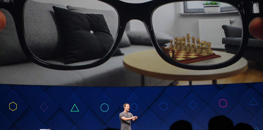 An image of smart-glasses, AR, Facebook and Ray-Ban are working on AR smart-glasses