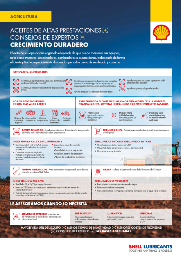 Shell Lubricants for Driveline: Más Tiempo En El Campo 1 An image of Driveline, Whitepapers, Shell Lubricants for Driveline: Más Tiempo En El Campo