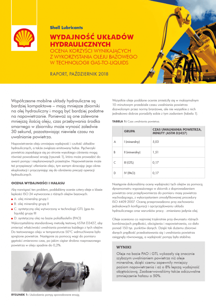 KORZYŚCI Z OLEJU BAZOWEGO Z TECHNOLOGIĄ GTL 1 , Whitepapers, KORZYŚCI Z OLEJU BAZOWEGO Z TECHNOLOGIĄ GTL