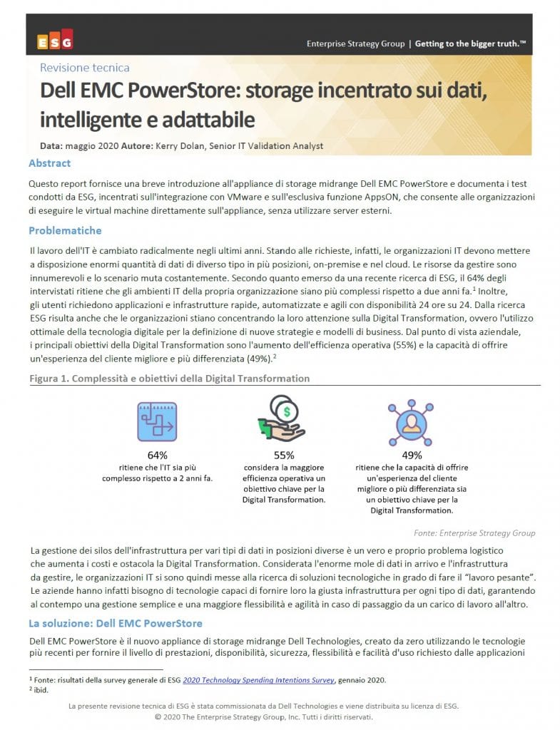 Dell EMC PowerStore: storage incentrato sui dati, intelligente e adattabile 2 An image of Dell, , Dell EMC PowerStore: storage incentrato sui dati, intelligente e adattabile