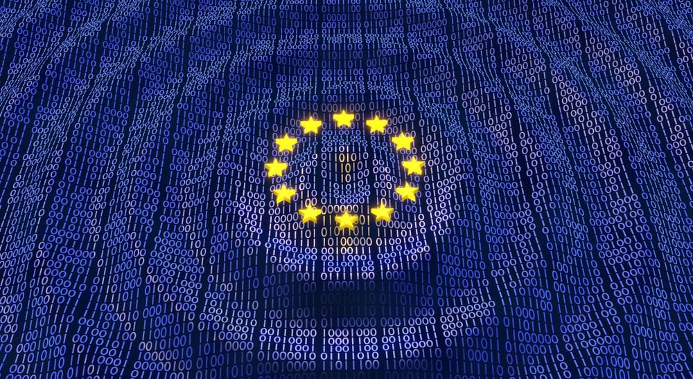 GDPR Graphic showing EU flag