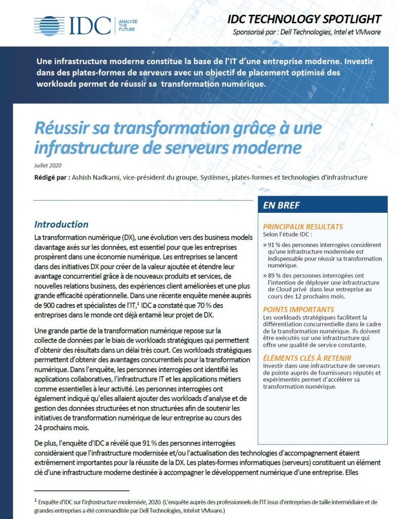 Réussir sa transformation grâce à une infrastructure de serveurs moderne 1 , , Réussir sa transformation grâce à une infrastructure de serveurs moderne