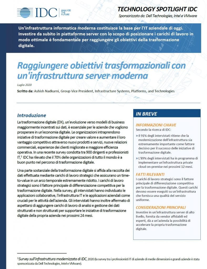Raggiungere obiettivi trasformazionali con un'infrastruttura server moderna 2 , , Raggiungere obiettivi trasformazionali con un'infrastruttura server moderna