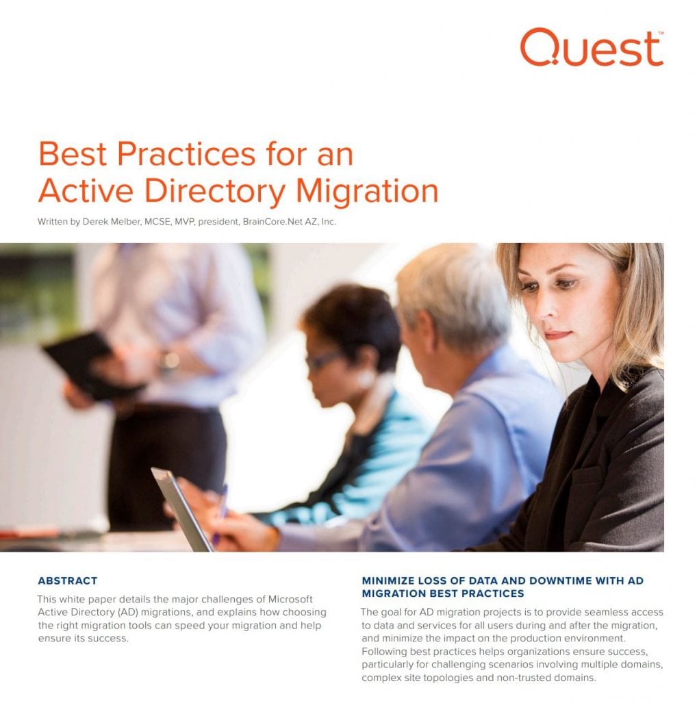 Best Practices for an Active Directory Migration 2 , Whitepapers, Best Practices for an Active Directory Migration