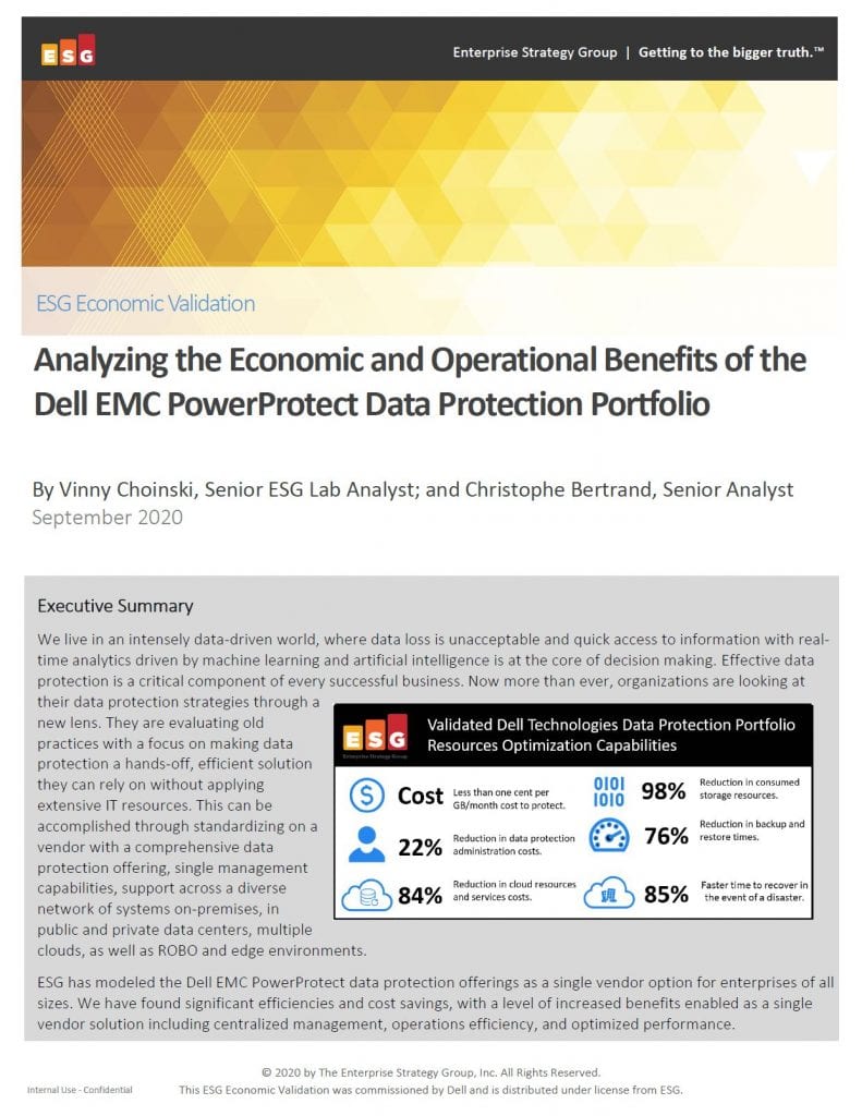 Analyzing the Economic and Operational Benefits of the Dell EMC PowerProtect Data Protection Portfolio 4 An image of Dell, , Analyzing the Economic and Operational Benefits of the Dell EMC PowerProtect Data Protection Portfolio