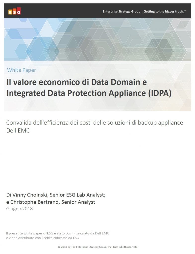 Analisi dei vantaggi economici e operativi del portafoglio Dell EMC PowerProtect per la protezione dei dati 4 FY22Storage, , Analisi dei vantaggi economici e operativi del portafoglio Dell EMC PowerProtect per la protezione dei dati