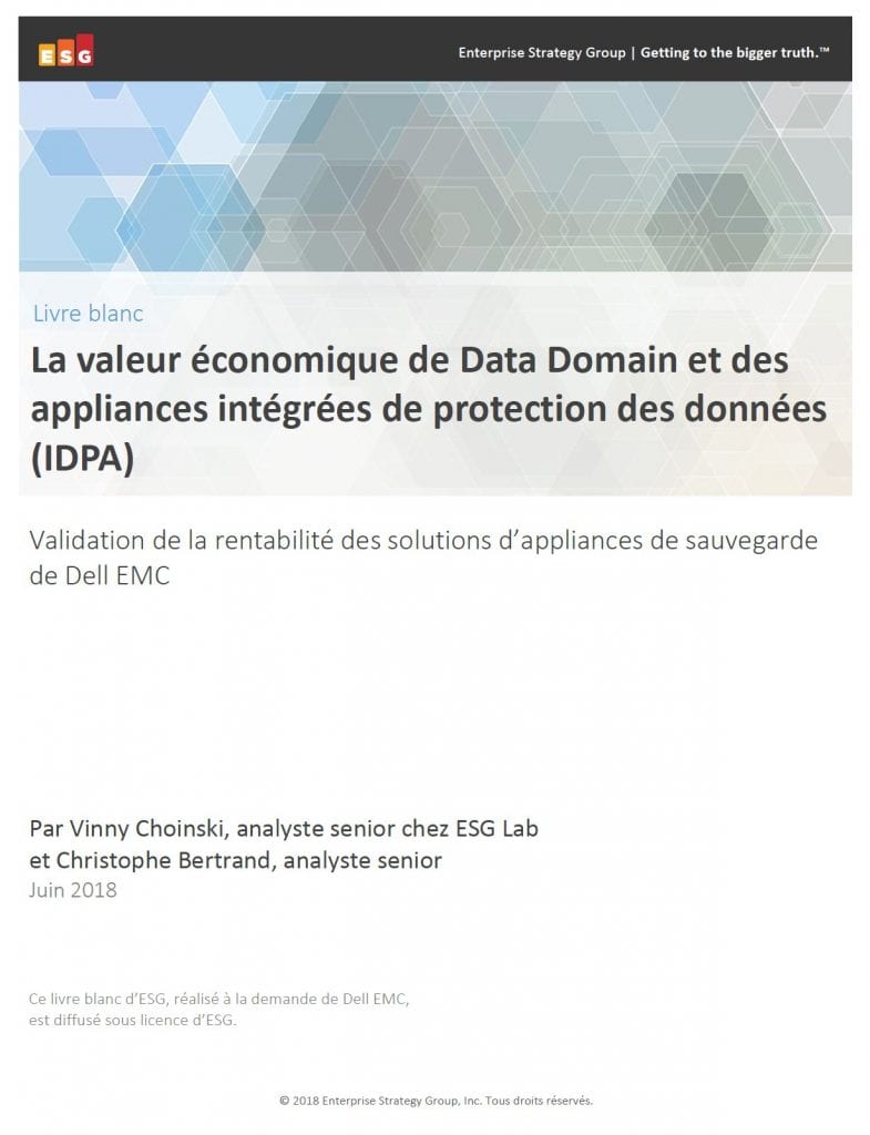 Analyser les avantages économiques et opérationnels de la gamme de protection des données Dell EMC PowerProtect 4 , , Analyser les avantages économiques et opérationnels de la gamme de protection des données Dell EMC PowerProtect