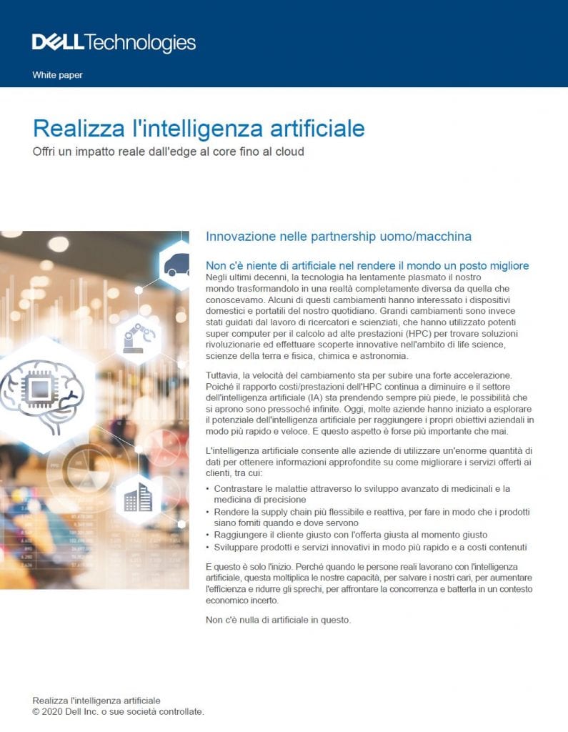 Realizza l'intelligenza artificiale 4 Dell, , Realizza l'intelligenza artificiale