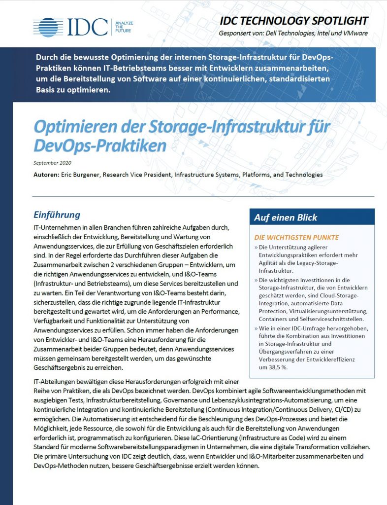 Optimieren der Storage-Infrastruktur für DevOps-Praktiken 5 Dell, , Optimieren der Storage-Infrastruktur für DevOps-Praktiken