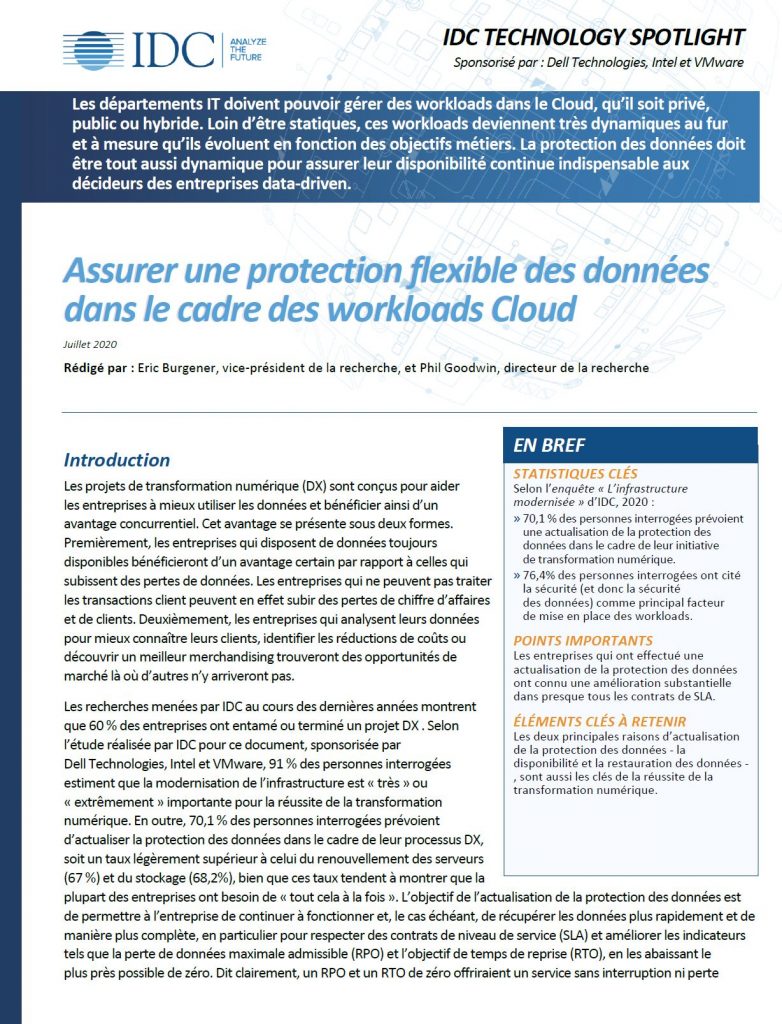 Assurer une protection flexible des données dans le cadre des workloads Cloud 5 Dell, , Assurer une protection flexible des données dans le cadre des workloads Cloud