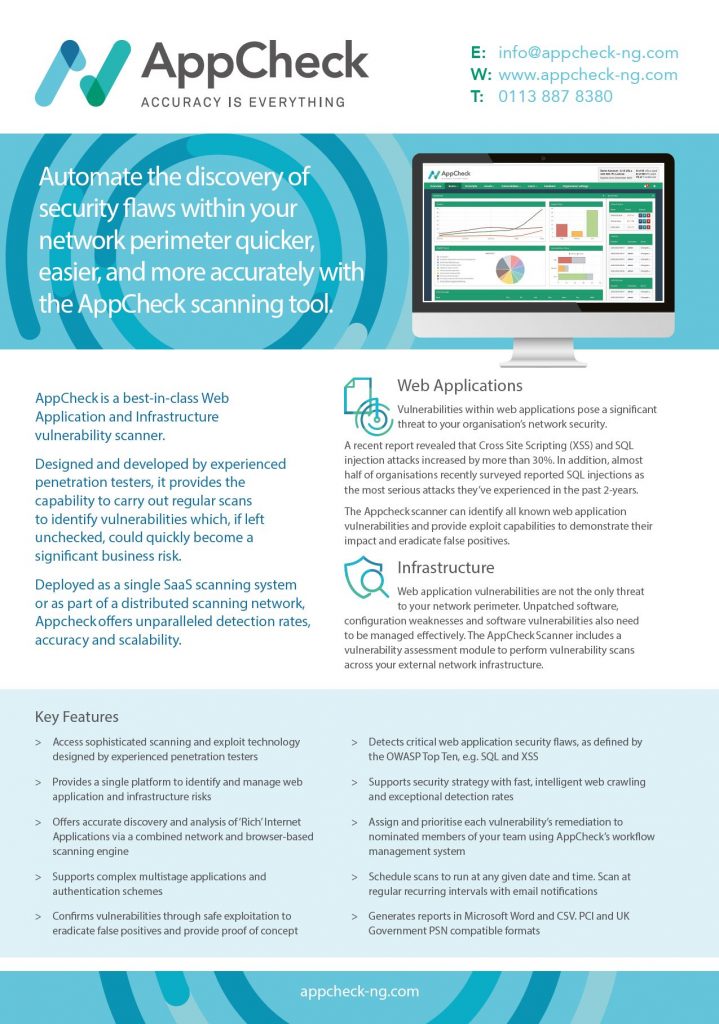 An image of Dell, , Automate the discovery of security flaws within your network perimeter quicker,easier, and more accurately with the AppCheck scanning tool