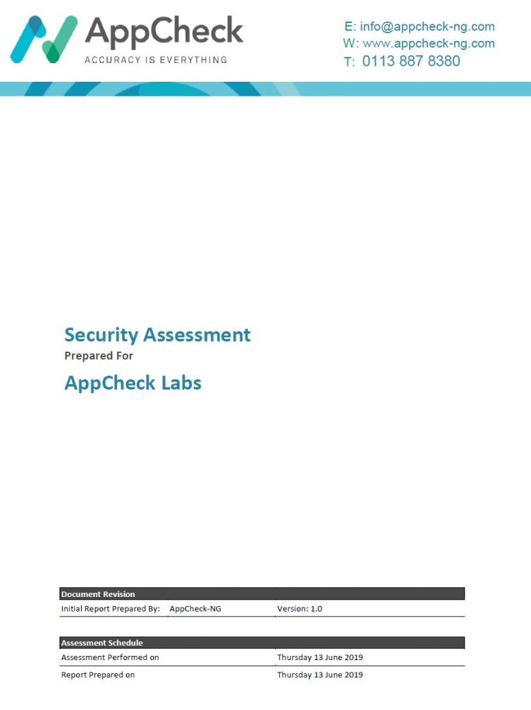 AppCheck Security Assesment 3 Dell, , AppCheck Security Assesment