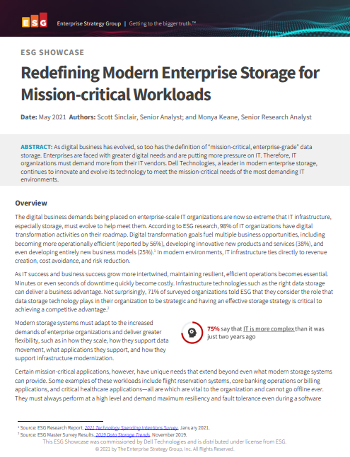 Redefining Modern Enterprise Storage for Mission-critical Workloads 4 , , Redefining Modern Enterprise Storage for Mission-critical Workloads