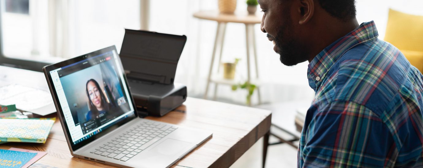 Image of man working from home